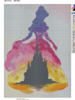Lienzo decorativo 5D de Diamante Cenicienta y Castillo - Disney - Imagen 4
