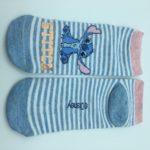 Calcetines Cortos "Shoeliner" Rayas Azules y Blancas Stitch - Disney